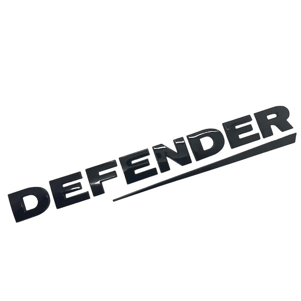 Blank sort Defender Land Rover 3d Bonnet Badge Bogstavering Emblem