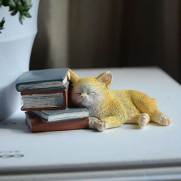Miniature Fe Figur af en kat til haven - Stray Cat i æske (1 stk, grå)