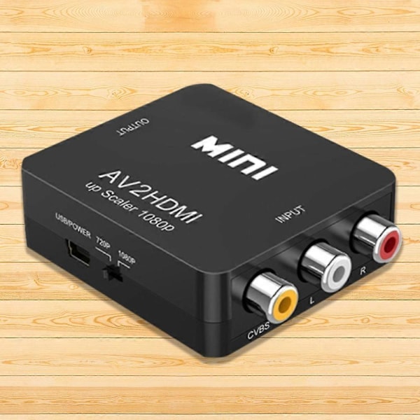 till AV-omvandlare 1080P Mini CVBS Video Ljudomvandlaradapter PAL/NTSC för TV/PC/ / STB/