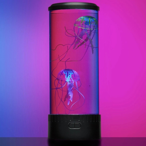 Led Jellyfish Lava Lampe Multicolor, Natlampe USB large