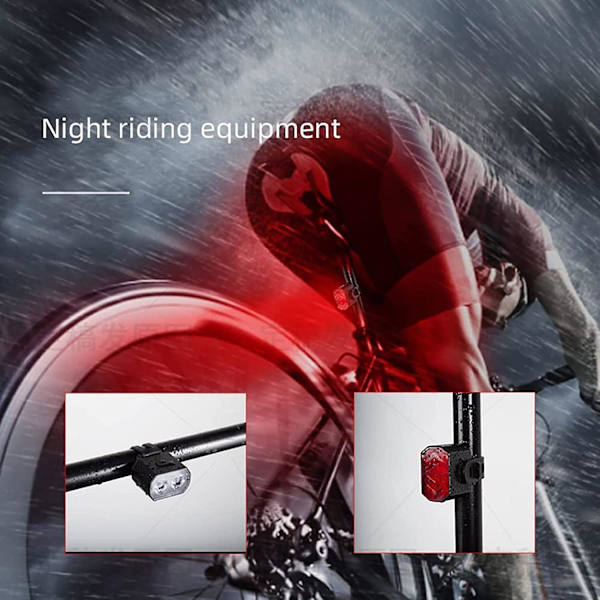 Genopladelig cykelforlygte | Cykellygter for og bag USB genopladelig, cykellampe forlygte med stort lysområde til rytter, campingvogn og stegepande