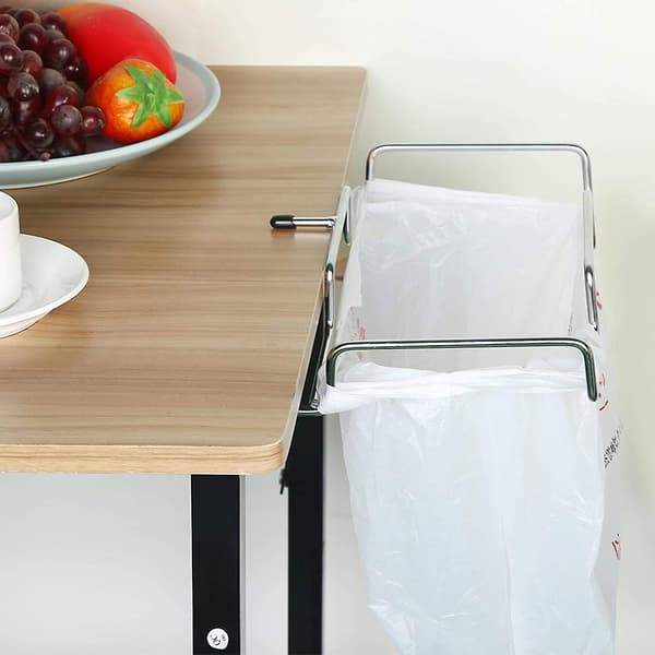 Søppelposeholder, utendørs søppelholder søppelstativ søppelbur