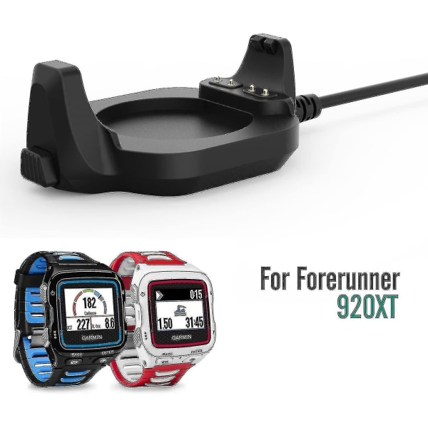 Laderdokk kompatibel med Garmin Forerunner 920xt, USB-datasynkroniserings- og ladestasjon med 1 m ladekabel