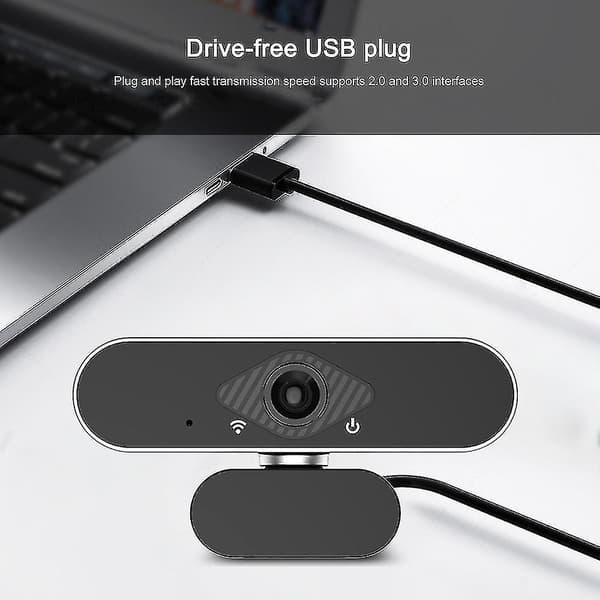 HD-webbkamera 1080p USB PC Driverfri Webbkamera för Live-sändning
