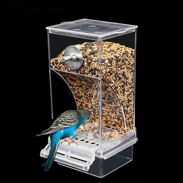 Hængende Fuglefoderautomater til Bur Automatisk Foderdispenser med Siddepind til Budgie