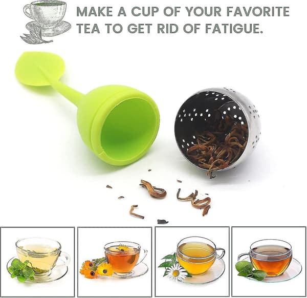 7 dele rustfrit stål te-infuser