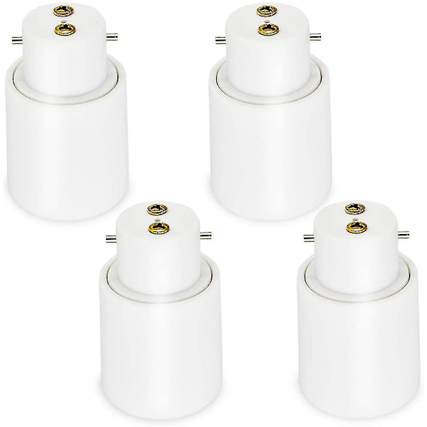 Glödlampsadapter, B22 till E27 sockel glödlampa omvandlare (bajonett till Edison) Energisparande