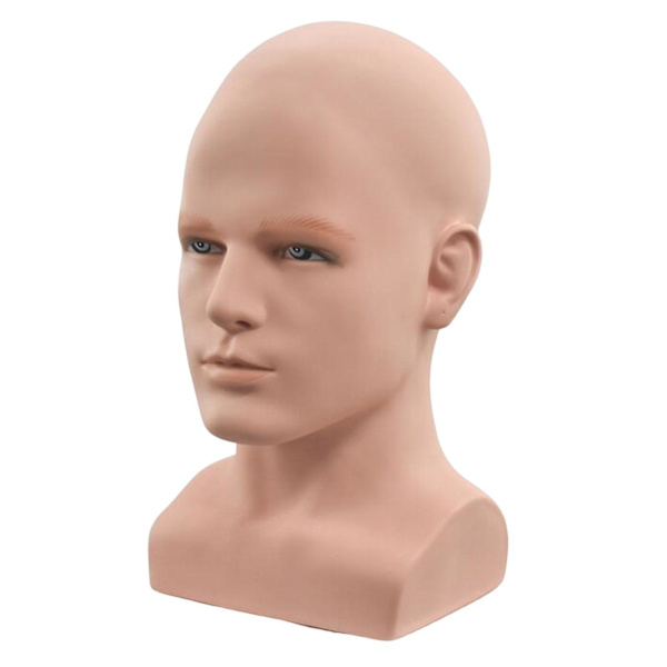 PVC Mannlig Hode Mannequin Hode Bust Profesjonell Display Stativ Hatt