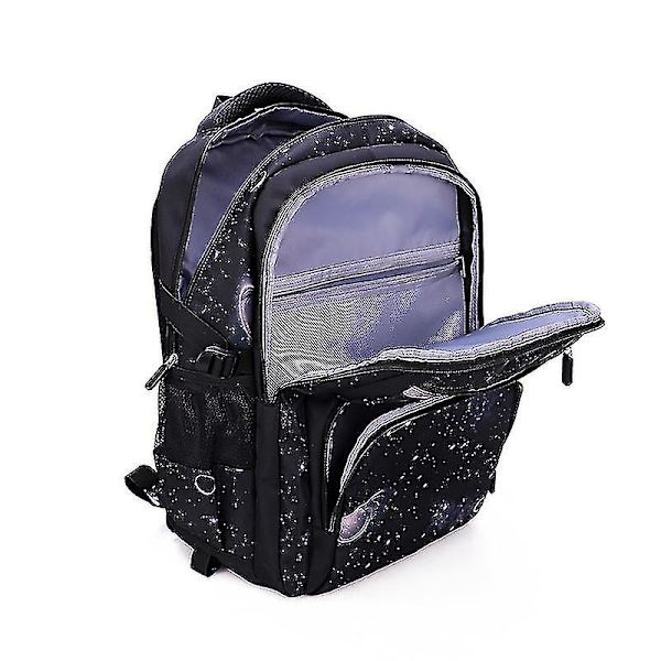 Skolväska med hjul, skolryggsäck med hjul, rullväska, studentväskor, barnvagnar för pojkar, resväskor med lunchlåda Hk 2 wheels dark blue