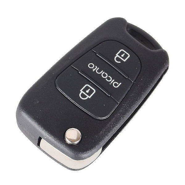 3 knappar bil fällbar fjärrnyckel fob omslag skal för Kia Picanto