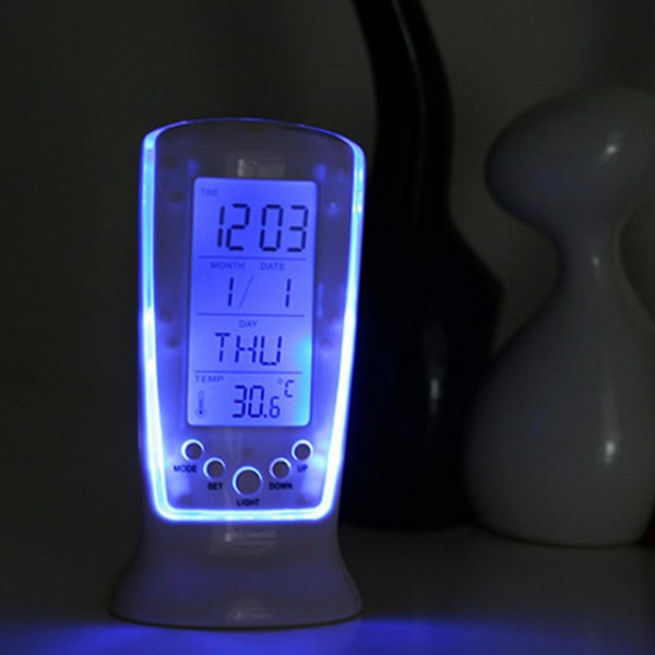 Digital Klocka LCD Tid Temperatur Kalender Display Klocka Hem