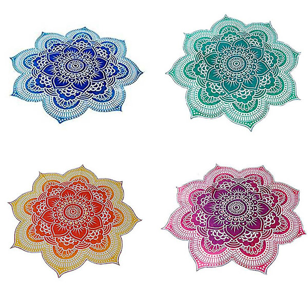 Blomster Rundt Strandtæppe Tapestry Hippy Boho Gypsy Bomuld