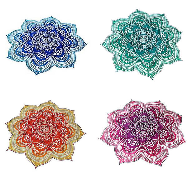 Blomster Rundt Strandteppe Tapestry Hippy Boho Gypsy Bomull