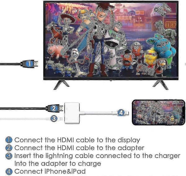 Apple Lightning Digital AV-adapter - MFi-certificeret HDMI-stik til Apple-enheder