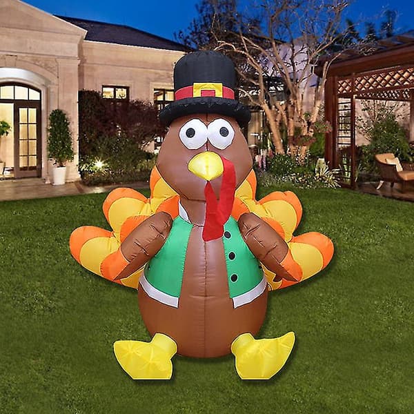 Oppustelig kalkun til Thanksgiving med LED-lys