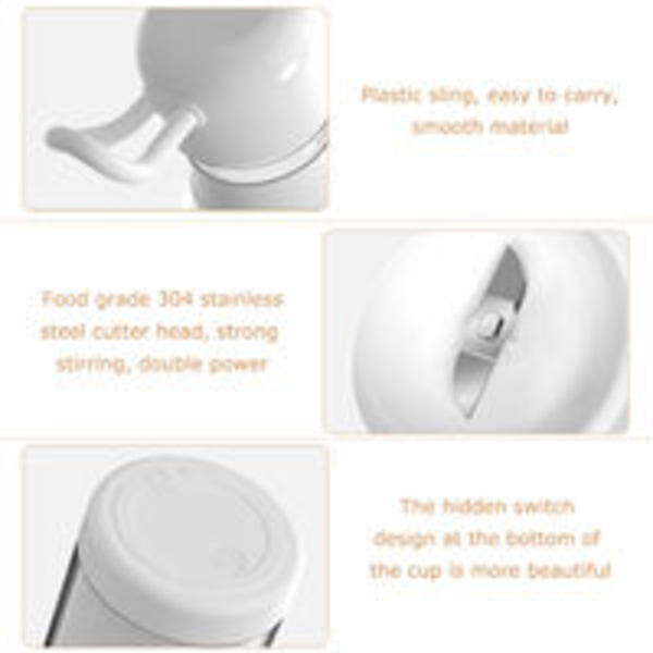 Bärbar Juicer Cup USB Laddning Mini 300ml Liten Blender 40W Effekt 18000 rpm Elektrisk Juicer Medföljande Juice Cup，Typ 1