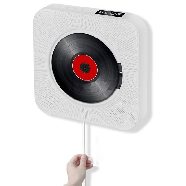Kannettava CD-soitin Bluetoothilla - Seinälle kiinnitettävä kotiäänijärjestelmä FM-radiolla ja kaukosäätimellä