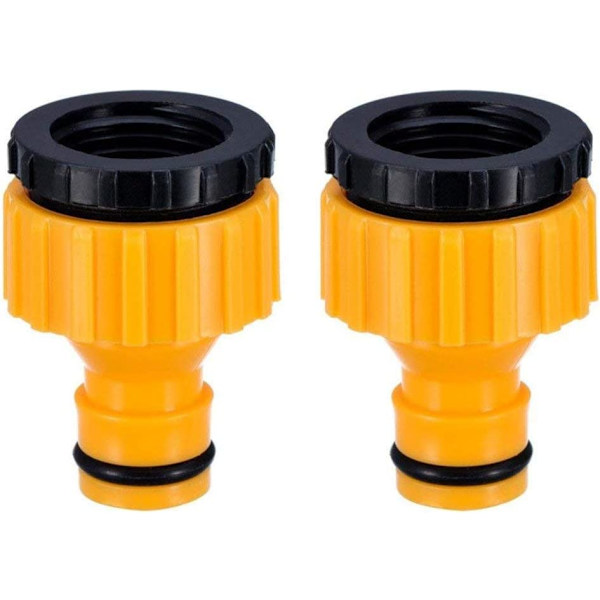 2-i-1 gjengetapp for hageslange, 3/4\" og 1/2\" BSP, plast