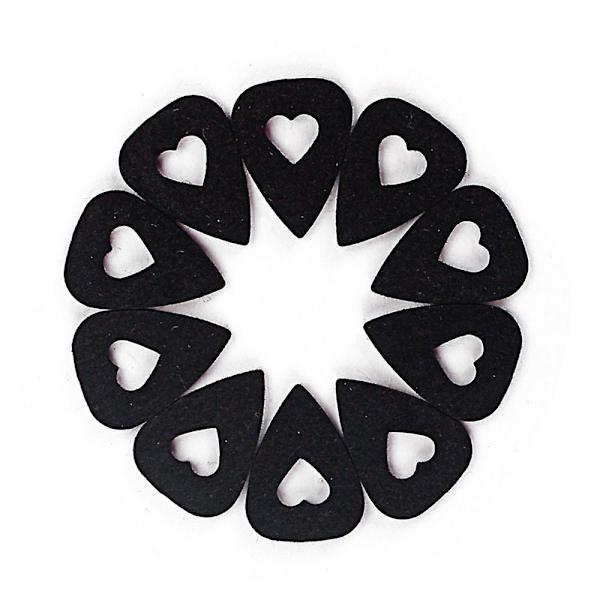 10 stycken gitarr ukulele filt dyna filt plektrum för gitarrdelar svart