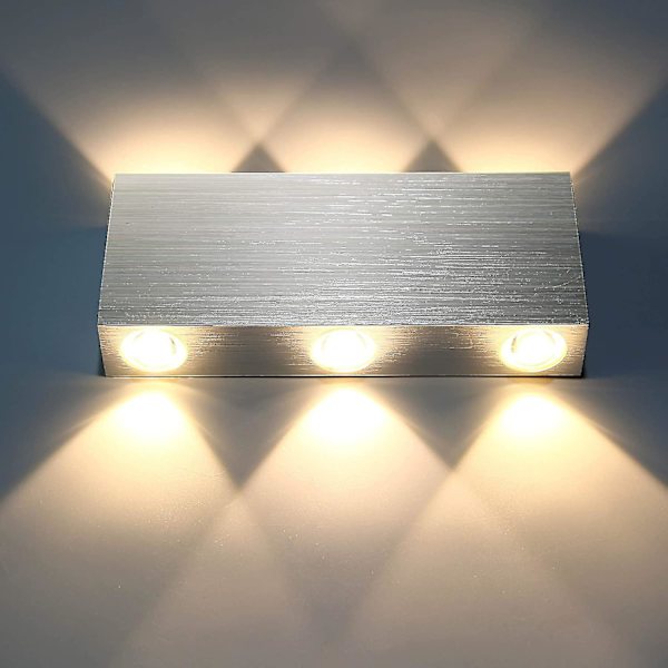 Lightess Led Vægskinne Indendørs Vægslampe Moderne Kvadratisk Opad