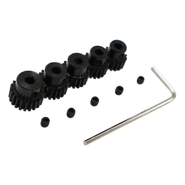 48p Pinion Gear Set 3.175mm Rc Motor, 5 stk 48 Pitch Gears Rc Oppgraderingsdel Med