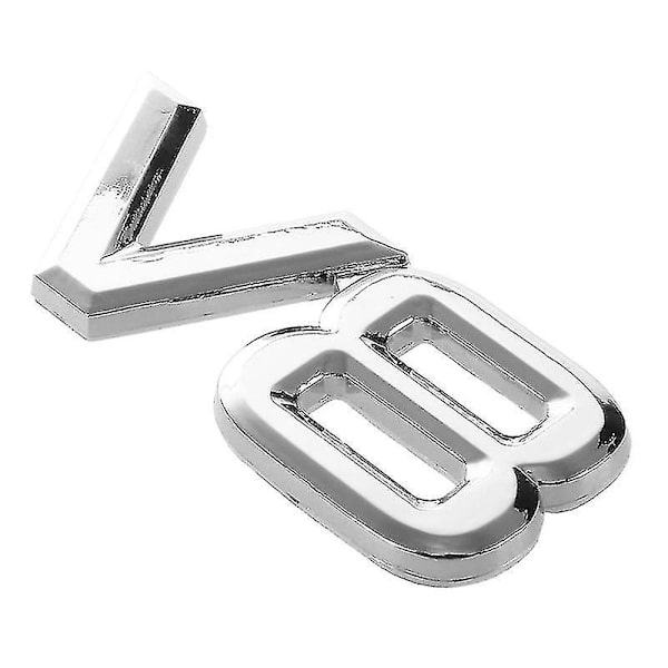 75x35mm Auto Bil V8 Dekaler 3D Krom Sticker Emblem