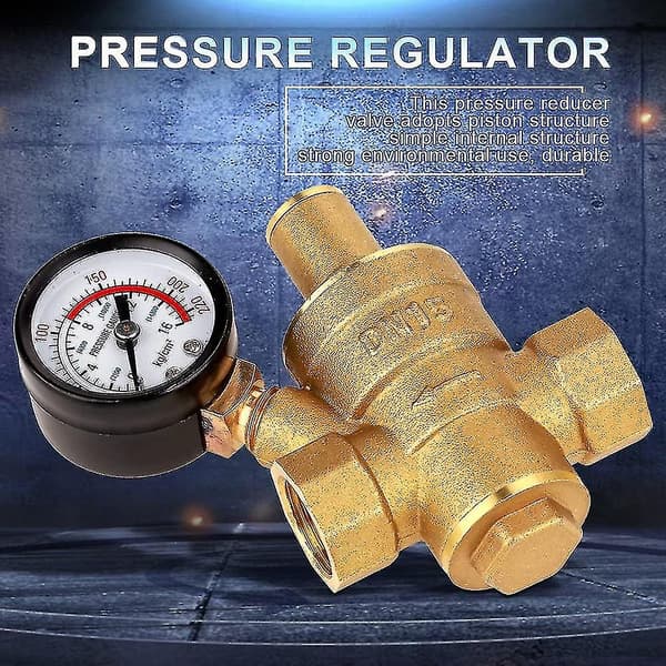 Dn15 Messing Trykregulator Justerbar Trykregulator Holdbar Vandtrykregulator Reducer