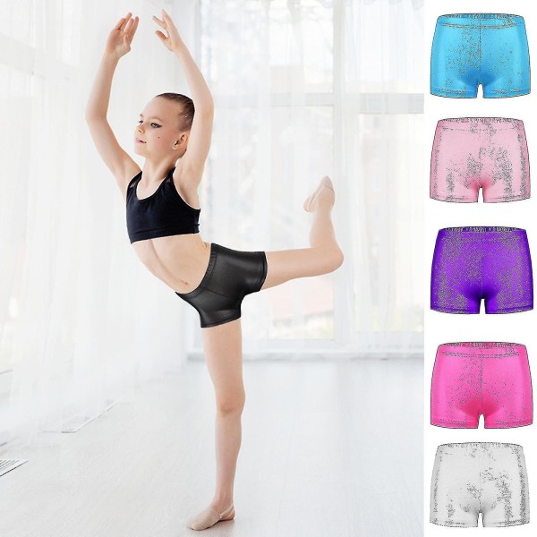 Gymnastikshorts til piger i høj kvalitet i lyse farver til balletgymnastik til dansetræningsshorts