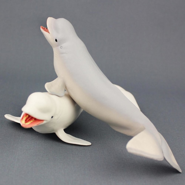 Livslik Beluga Whale Ocean Animal Pvc Modell Figur Pedagogisk Leksak Barn Present White