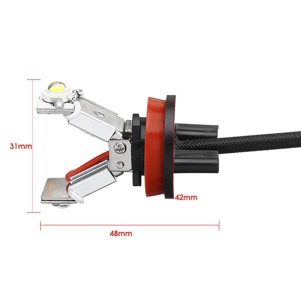 2 kpl Auton Led Angel Eye -valoa 6000k H8 Polttimo E82 E87 E90 E91 E92 E93 E60 E61 E63 E70 X5 E71