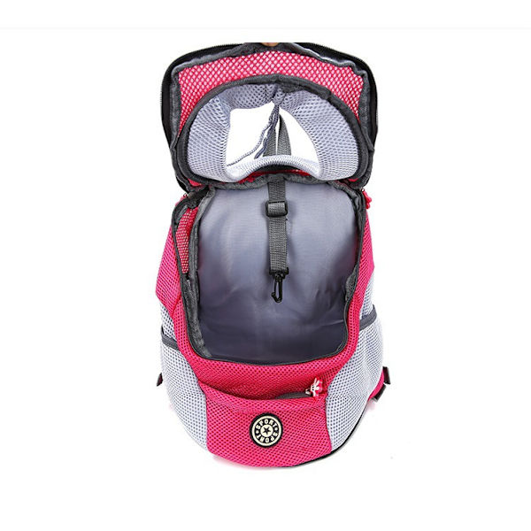 Rejsetaske til kæledyr, hund, hvalp, rejse, mesh-rygsæk, front, bærbar skuldertaske black M