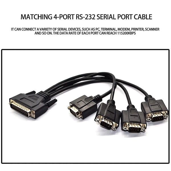 4-portars Pci Express seriellt kort Ax99100 Chip Pcie till Db9 Rs232 expansionskort