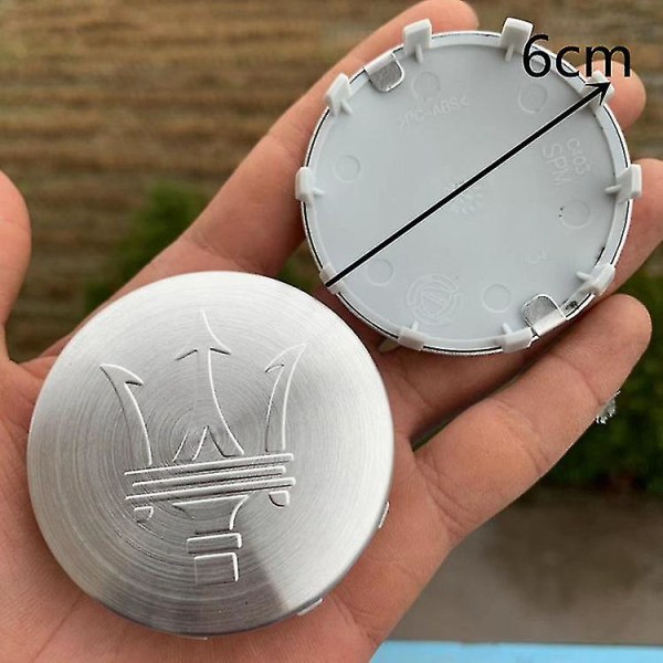 Til Maserati Hjulcenterdæksel Ghibli Geberit President Levante 60mm - Sort (pakke med fire)