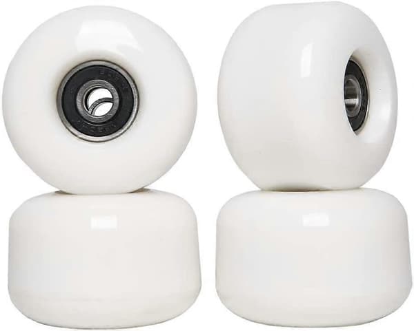 Skateboardhjul och kullagerset 54mm Skateboard Tips (Set om 4), Vit