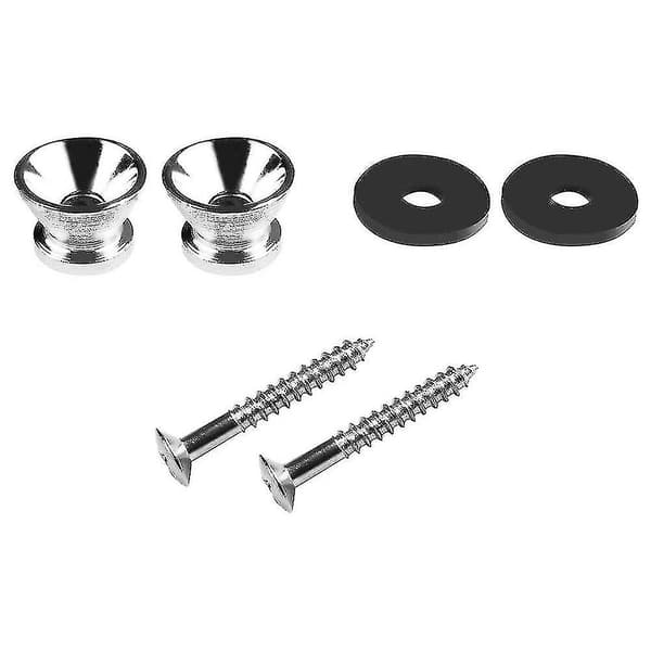 20 stk metallremknapper Endepinner med monteringsskruer for