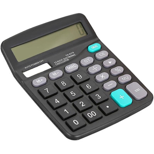 12 Bit Solar Kalkulator Skjerm Dataskjerm Håndholdt kalkulator
