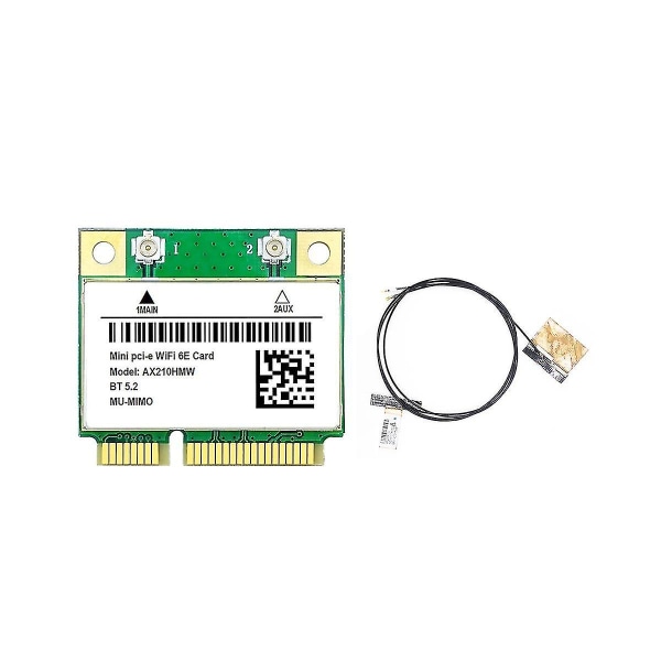 Ax210hmw Wifi-kort + antenne Wifi 6e Mini Pci-e Ax210 802.11ax