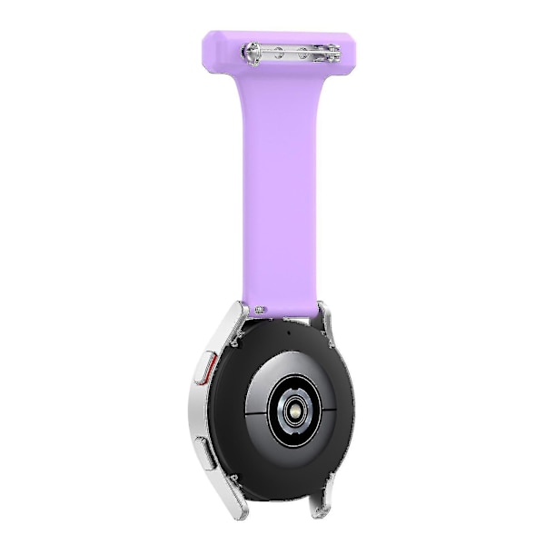 Silikonklockarmband 20 mm för Garmin Vivomove Style med sjuksköterskeficka och nålfäste Purple
