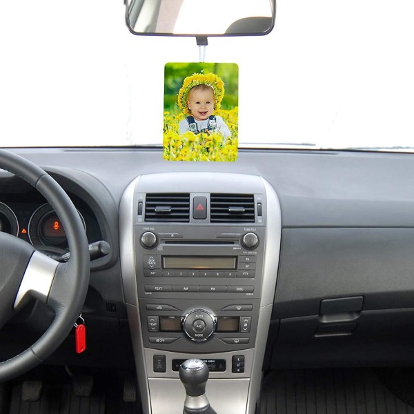 25 stk Sublimation Car Air Freshener Sheets Bilduftende hængende lagner Filt gør-det-selv rektangel Duftende