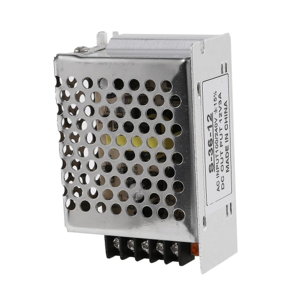 AC 100V~240V til DC 12V 3A 36W Spenningskompatibel Transformator Bryter LED-stripe Strømforsyning