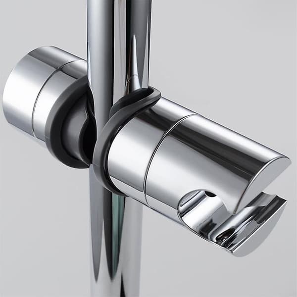 Utskiftbar håndholdt dusjhodeholder, krom ABS dusjhodeholder, 18-25MM diameter justerbar (Grå)
