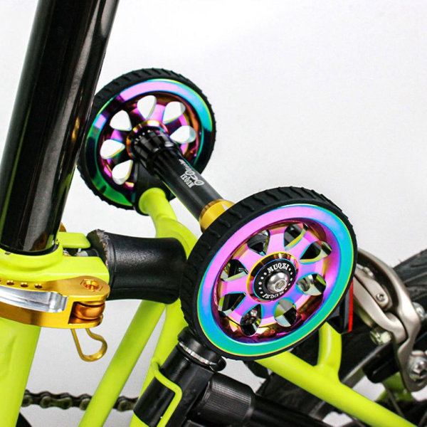4x Foldecykel Easy Wheel Keramikleje Easy Wheel Til Foldecykel Opgraderet udvidet Easy Wheel
