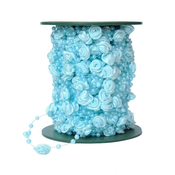 Perleguirlande Perler Streng Trim Diy Bryllup Brud Håndværk Tilbehør Blå