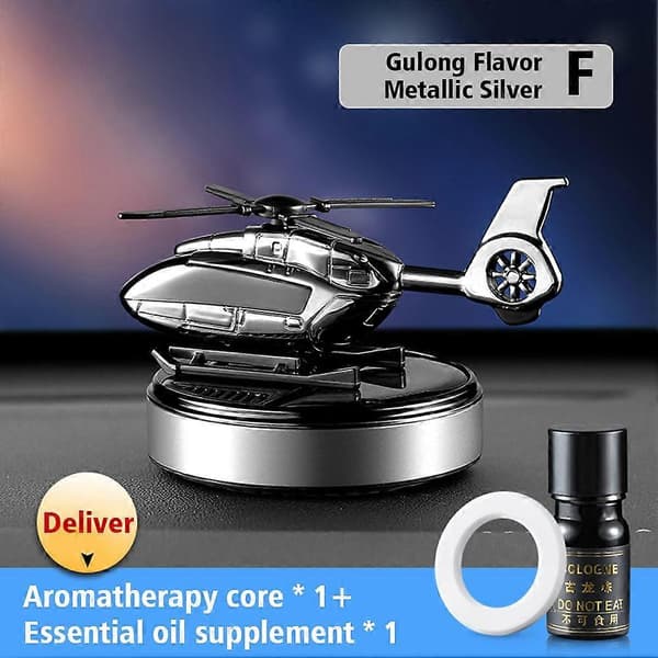 Solar Roterende Helikopter Bil Parfyme Aromaterapi For Dashbord Gave Red