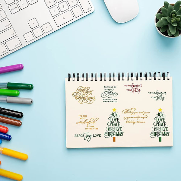 Hyvää joulua siunaussanat läpinäkyvät leimasimet - Diy Scrapbooking kumi tiiviste leimasimet