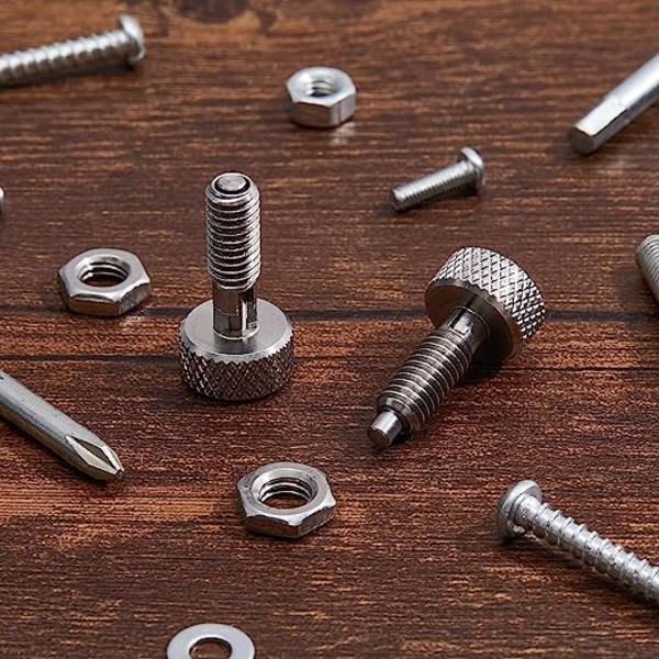 Håndbetjent fjederbelastet plungerstift med riflet håndtag i rustfrit stål VCN230-C-M6 *2
