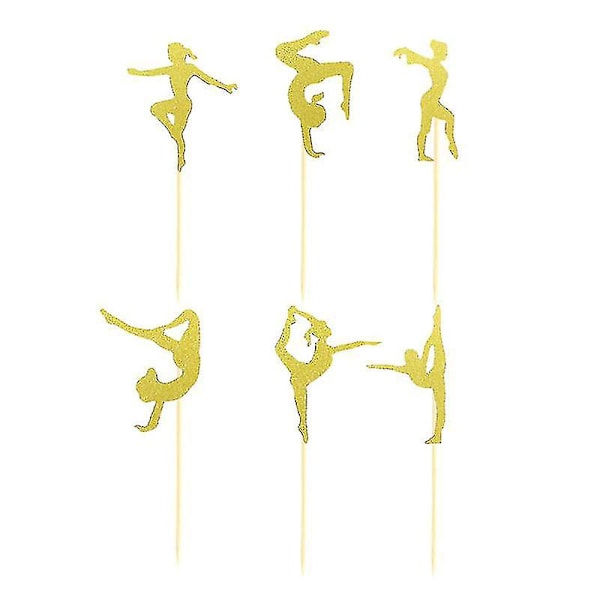 24 stk. kagepynt Fitness tema cupcake pynt Yoga Aerob
