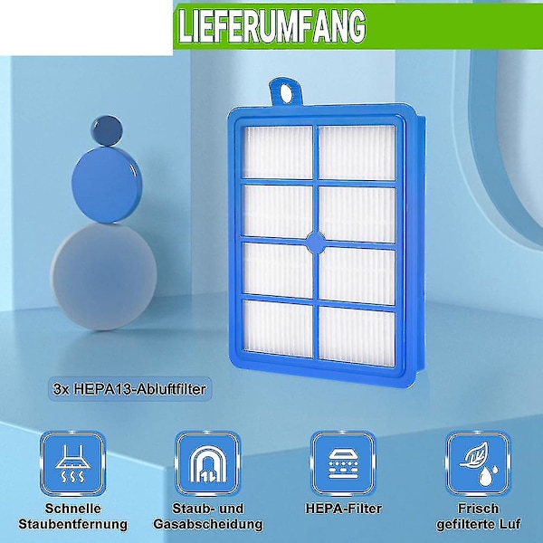 Hepa-suodatin Philips Fc8038/01 Fc9088 Fc9084 -imuriin