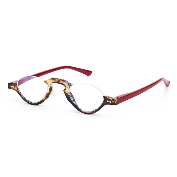 Anti-blått ljus läsglasögon för kvinnor Mjuka halvbågar Presbyopia glasögon