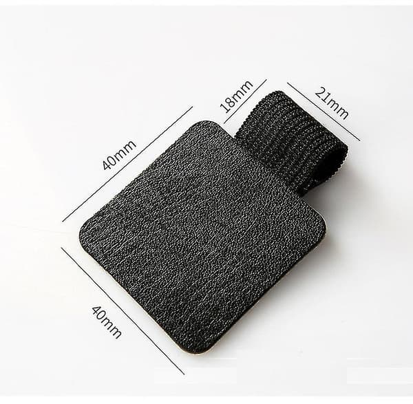 10 stk. Pen Loop Holder Selvhæftende Læder Penneholder Med Elastisk Loop Black